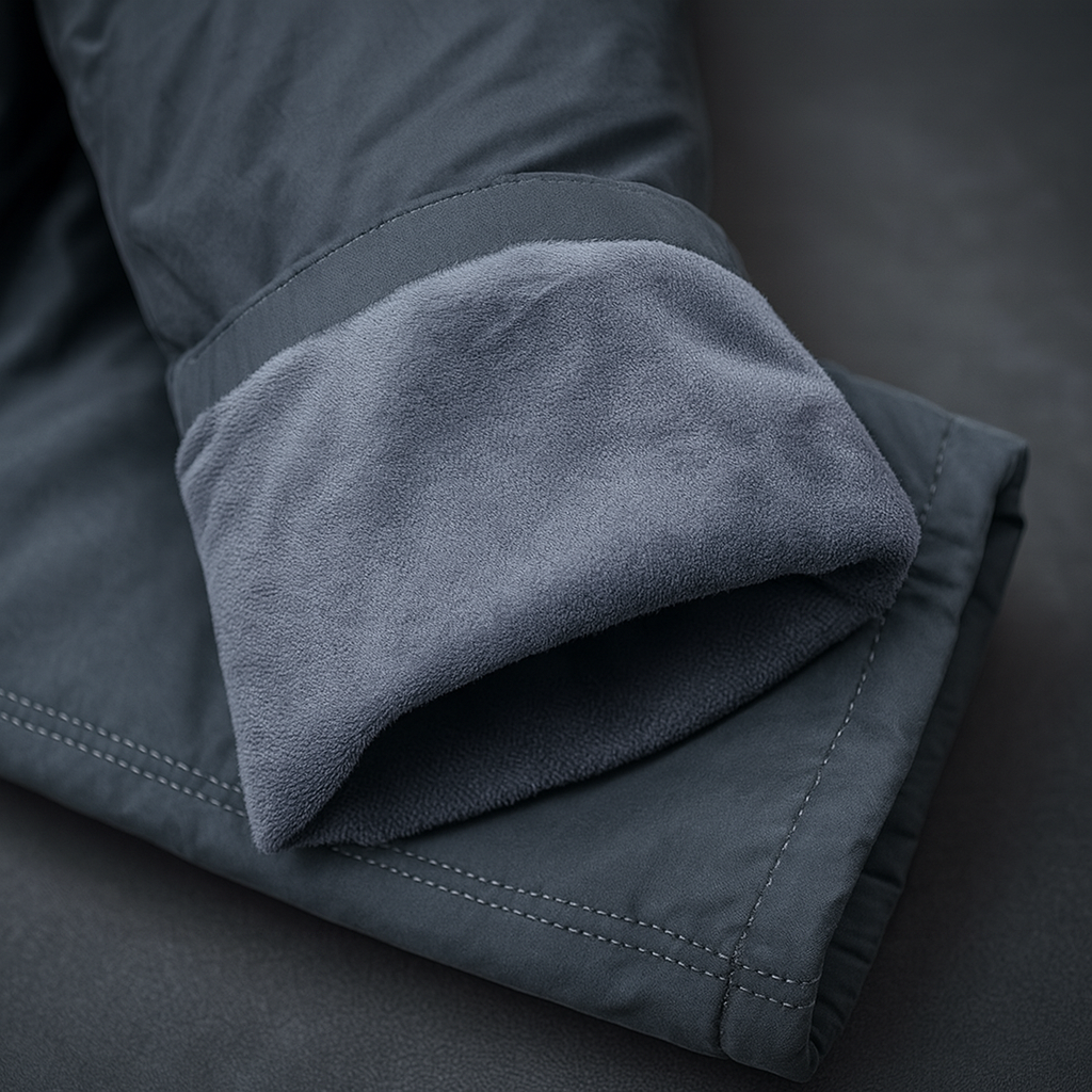 Men’s Fleece-Lined Cargo Pants – Warm Cotton Winter Trousers with Multiple Pockets for Hiking & Outdoor Work