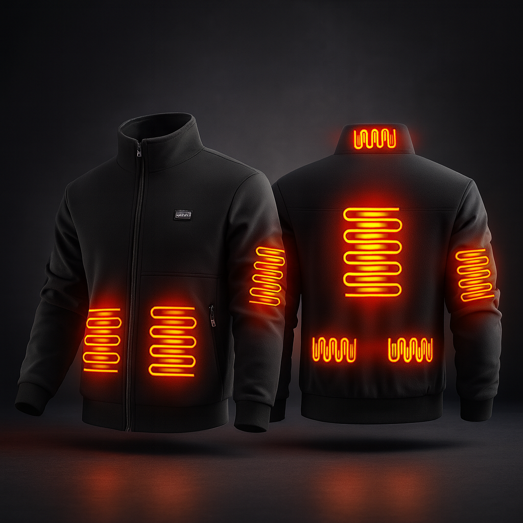 Intelligent Heated Winter Jacket – Polar Fleece Thick 8-Zone Warm Coat